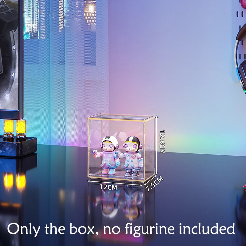 vitrine acrylique transparente boîte rangement empilable figurines jouets collectionnables protection anti poussière