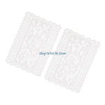 serviettes table dentelle blanc classique opacité réutilisable lavable machine table manger