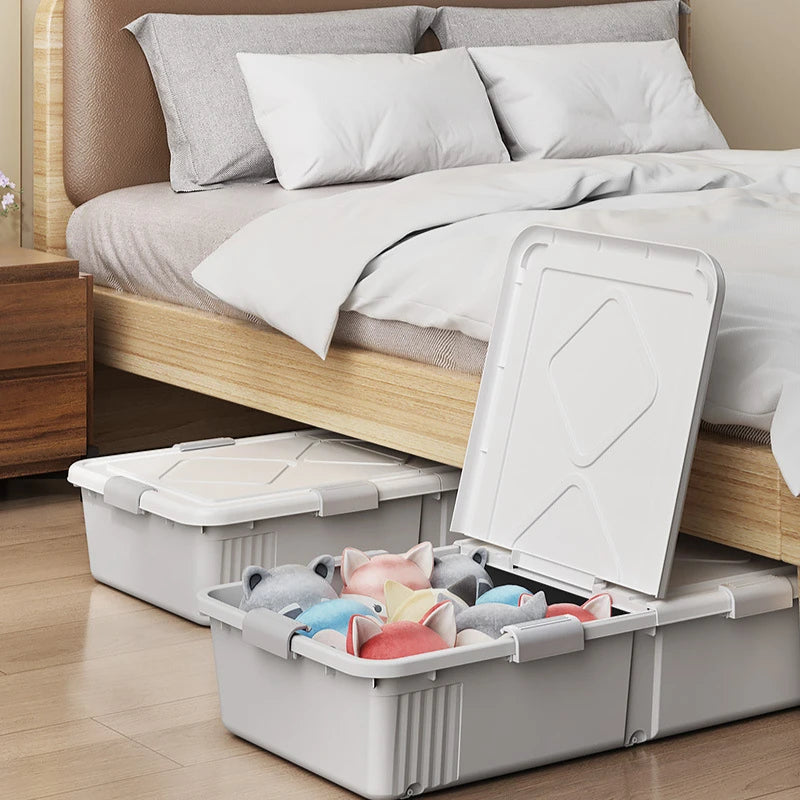 Solution de rangement sous lit avec roulettes pour déplacement facile