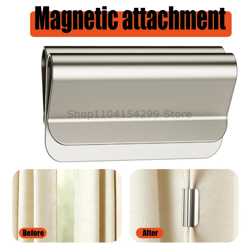 clips magnétiques rideaux argentés moderne fixations opaques puissants pack variété usage domestique chambre