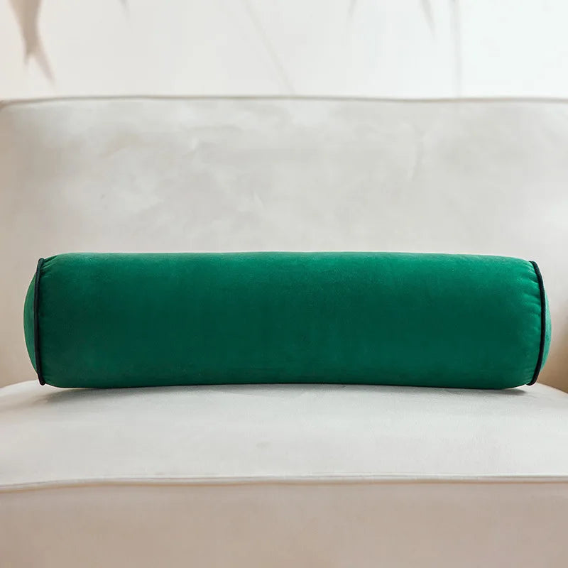 oreiller velours moderne couleur vert menthe gris rose orange voyage literie décoration