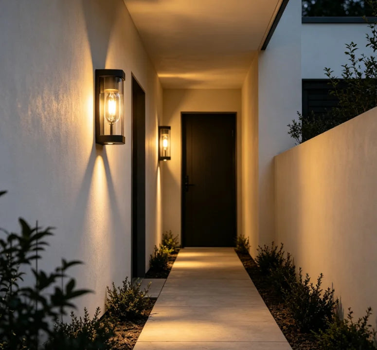 applique murale contemporaine noir led éclairage maison transparente fixations classique