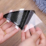 protège meubles moderne adhésif perforé noir anti dérapant tapis triangulaire fixations incluses pack pièces