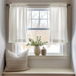 rideau blanc plissé rayures horizontales occultant moderne 100 polyester 84x114cm 2pcs