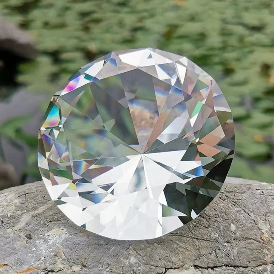 décoration intérieure diamant artificiel verre transparent facets brillantes moderne box cadeau