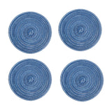 tapis table tissé spirale résistants chaleur antidérapants moderne durable bleu marine beige clair