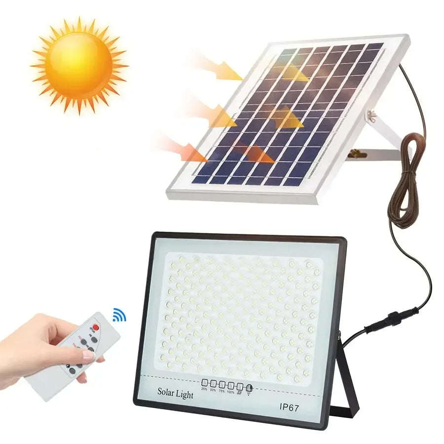 lampes solaires led autonomes ip67 moderne noir blanc carreaux clips télécommande
