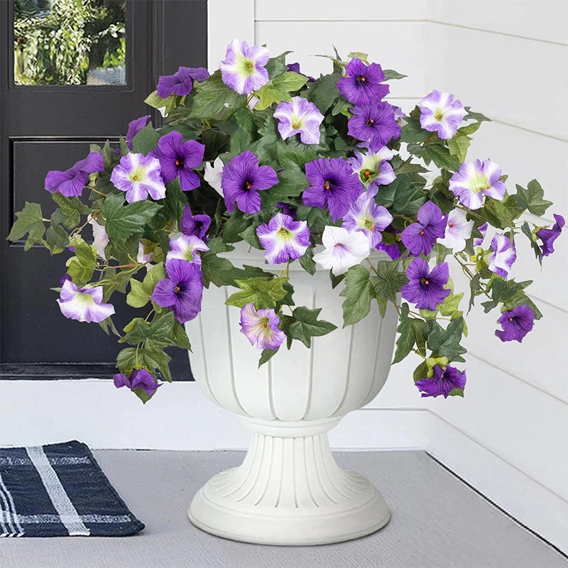 bouquet fleurs artificielles violettes feuilles vertes deco intemporelle classique maison mariage anniversaire