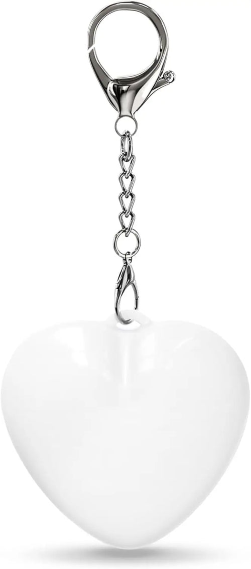 lampe poche rechargeable led blanc moderne compact anneau clé câble usb chargeur veilleuse cœur