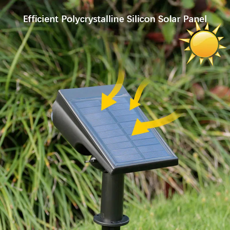 projecteur solaire moderne led ip65 fixation piquet éclairage extérieur jardin lumière blanche chaude rgb