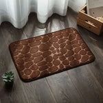 tapis bain mousse mémoire forme pierre velours corail antidérapant absorption haute moderne gris marron