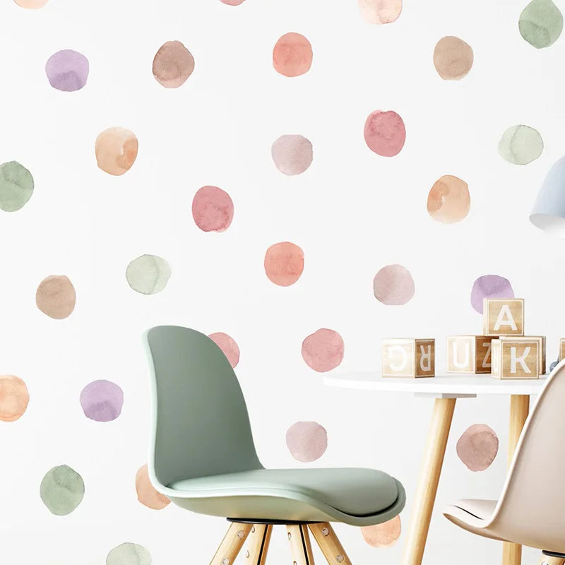 stickers muraux moderne violet rose vert stickers auto adhésifs chambre enfants deco moderne circles