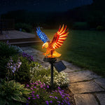 décoration solaire aigle américain jardin rouge blanche bleue ailes déployées patriote