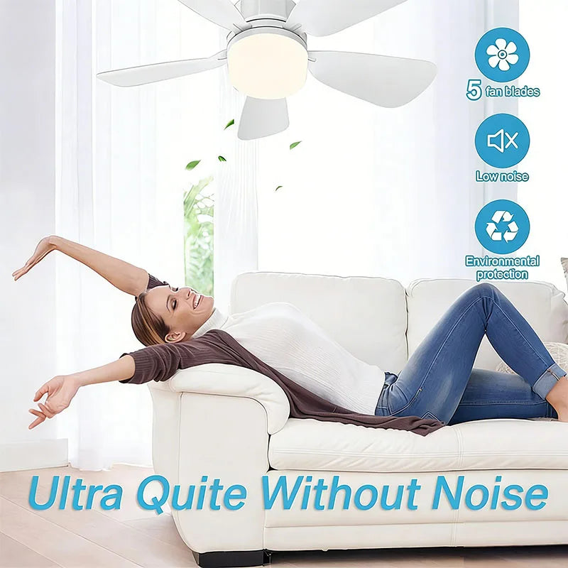 ventilateur lumière blanc moderne télécommande interrupteur bouton led e27 trois vitesses