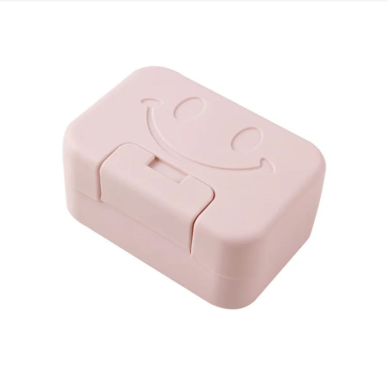 boîte savon moderne rose clair vert pastel violet sourire clips minimaliste maison
