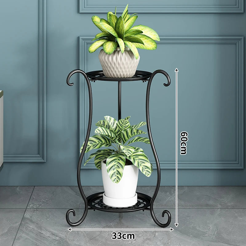 étagères métal or noir blanc plantes intérieur classique moderne autoinstallation multifonctionnels pots