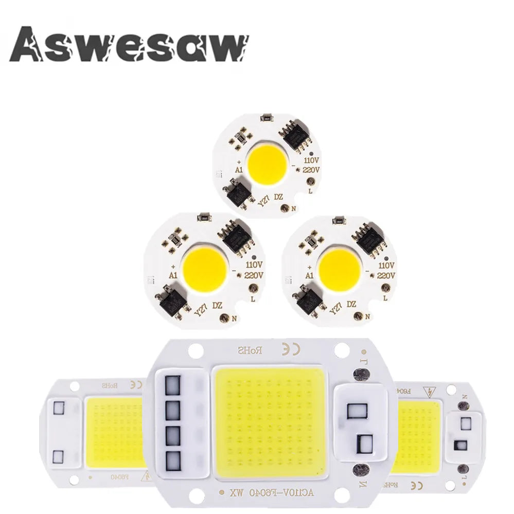 chip led cob 5w 10w 20w 30w 50w blanc blanc chaud smart ic diycable
