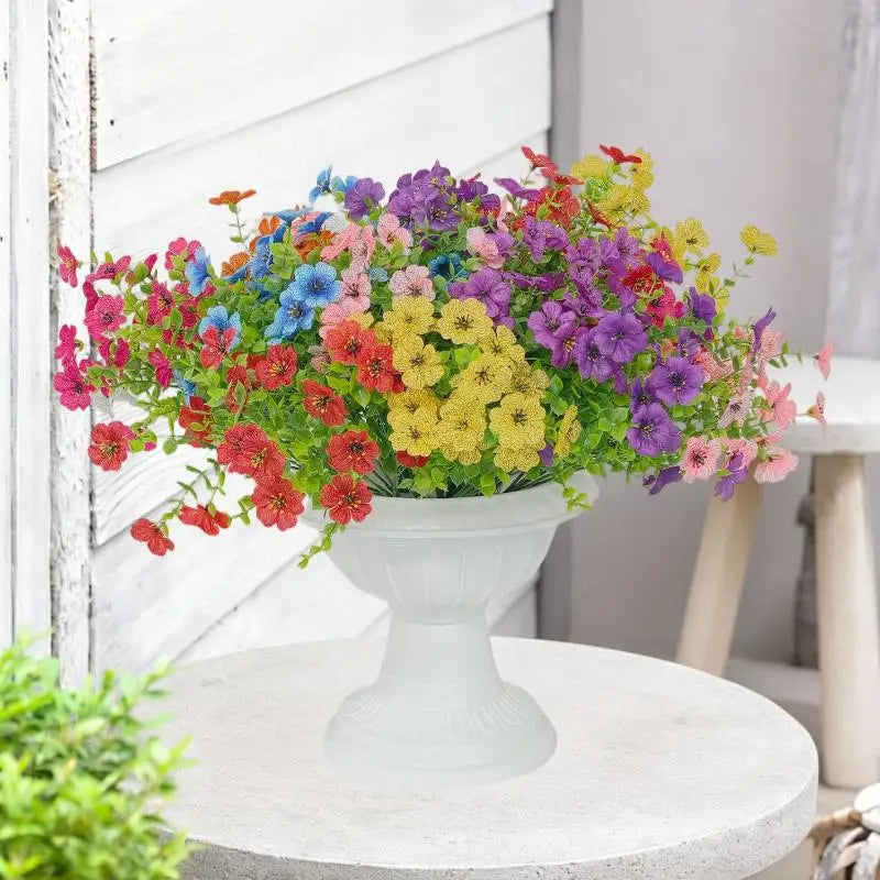 bouquet fleurs artificielles violettes roses intérieur décoration moderne minimalisteiaux mariage pendaison crémaillère