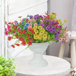 bouquet fleurs artificielles violettes roses intérieur décoration moderne minimalisteiaux mariage pendaison crémaillère
