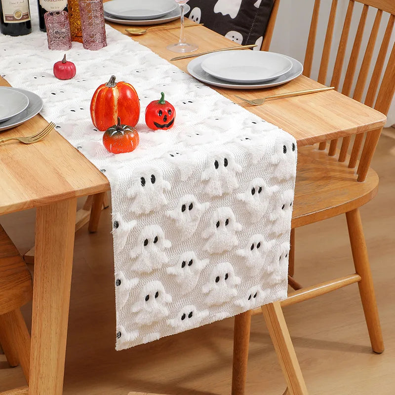 table table citrouille motif automne orange polyester coton texturé halloween décoration festivités