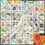 stencils peinture bois blanc motifs floraux oiseaux abeilles papillons artisanal bricolage