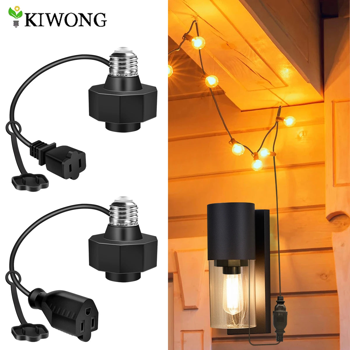 socle lampe e26 noir moderne cable prise ampoule e26 certifié abs garantie