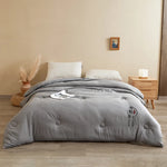 couette légère été coton imprimée moderne 150x200cm 180x220cm 200x230cm beige