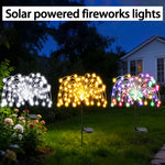 lumières solaires feux d'artifice blanc jaune multicolore moderne étoiles lumineuses filaments tringle sol installationextérieur