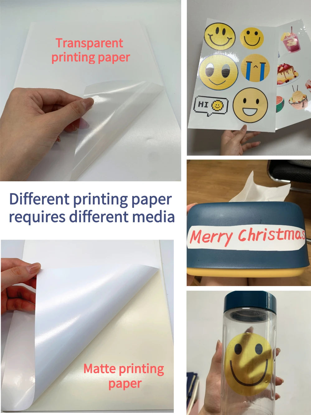 papier autocollant imprimable a4 blanc moderne 10 feuilles étanche imprimante jet d'encre bricolage artisanat