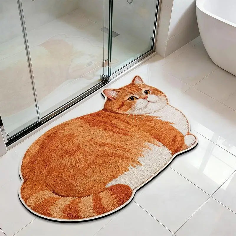 tapis sol antidérapant chats chiens pelucheux moderne décoration maison beige gris bleu marine