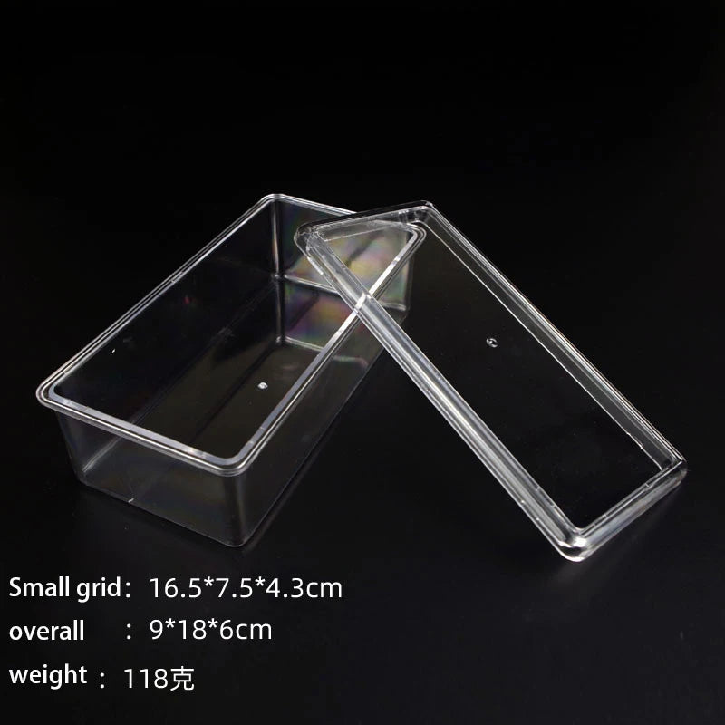 boîtes rangement bijoux transparentes modernes réutilisables pliables compartimentées petites artisanat objets