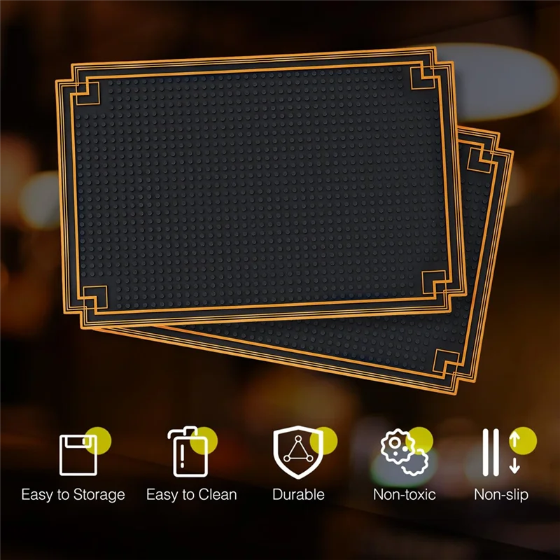 tapis bar noir or grille moderne 18x12 pouces antidérapant salon restaurant
