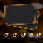 tapis bar noir or grille moderne 18x12 pouces antidérapant salon restaurant