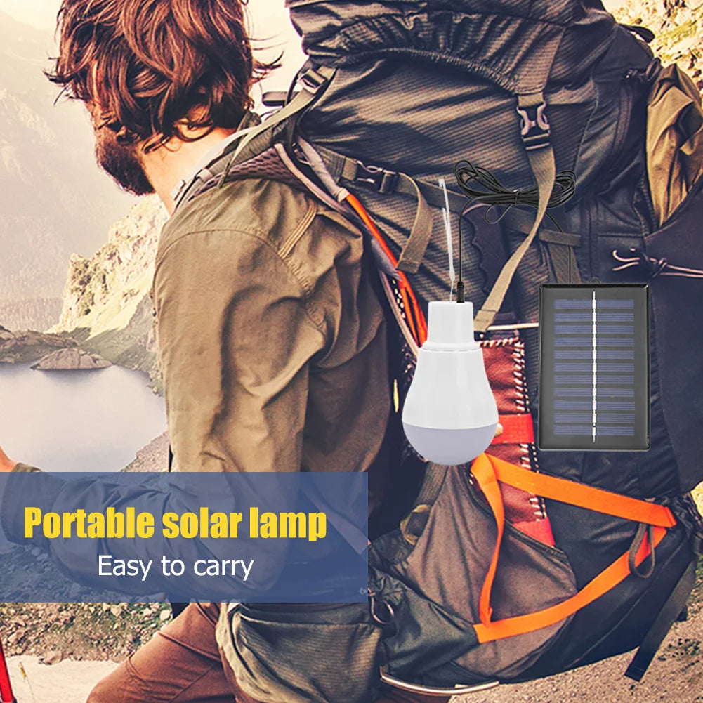 lampe solaire portable blanc noir mat moderne compact cordon suspendu panneau solaire led