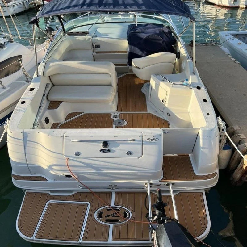 tapis sol bateau marron clair texture bois moderne antidérapant autoadhésif nautique revêtement pont