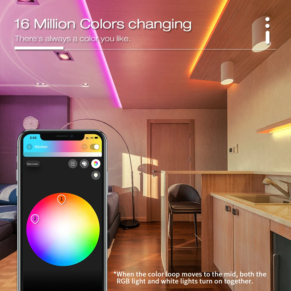contrôleur led zigbee 30m app voix blanc moderne abs 270w 12v24v