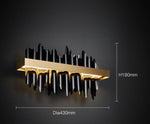 applique murale moderne noir doré éclairage cuisine sculptural lumière translucide fixée mur 15mètrescarrés