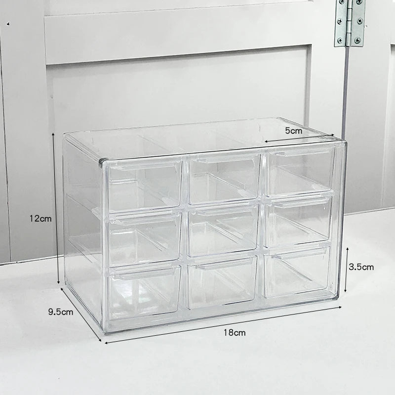 boîte rangement bijoux transparent moderne minimaliste empilable grilles acrylique respectueux environnement multiple utilisations