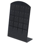 porte boucles d'oreilles moderne velours noir blanc grille perforations pieds boucles d'oreilles.storage organizer