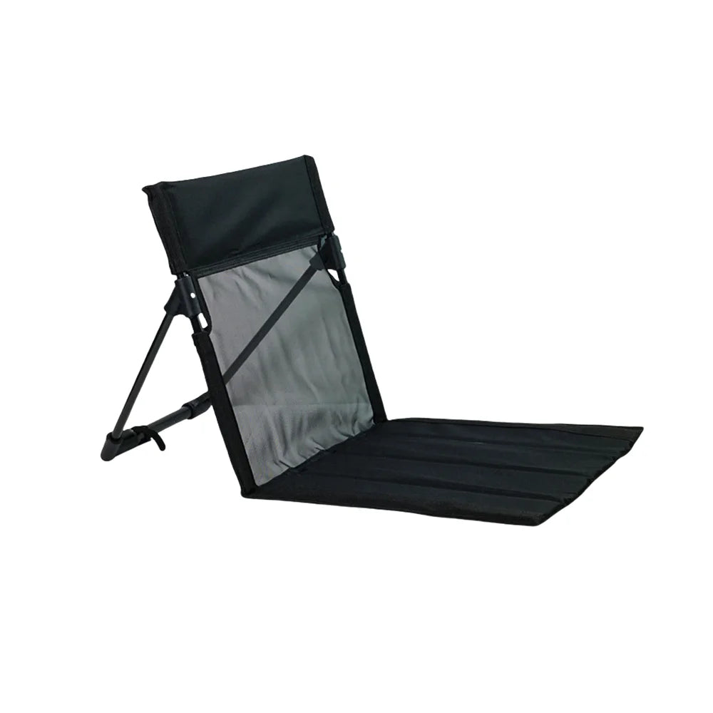 chaise pliable moderne portable clips sac rangement beige noir extérieur camping plage