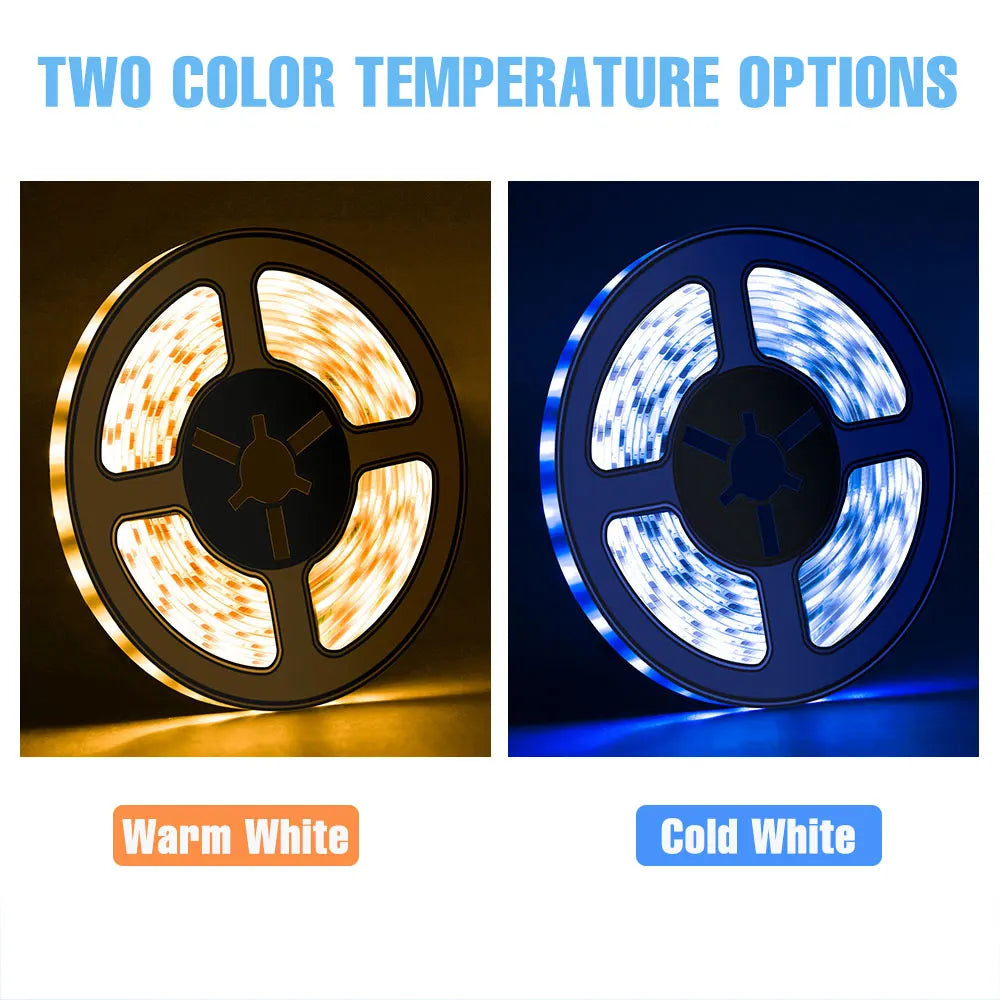ruban led blanc moderne capteur mouvement alimenté piles aaa étanche 5m 1m 2m 3m