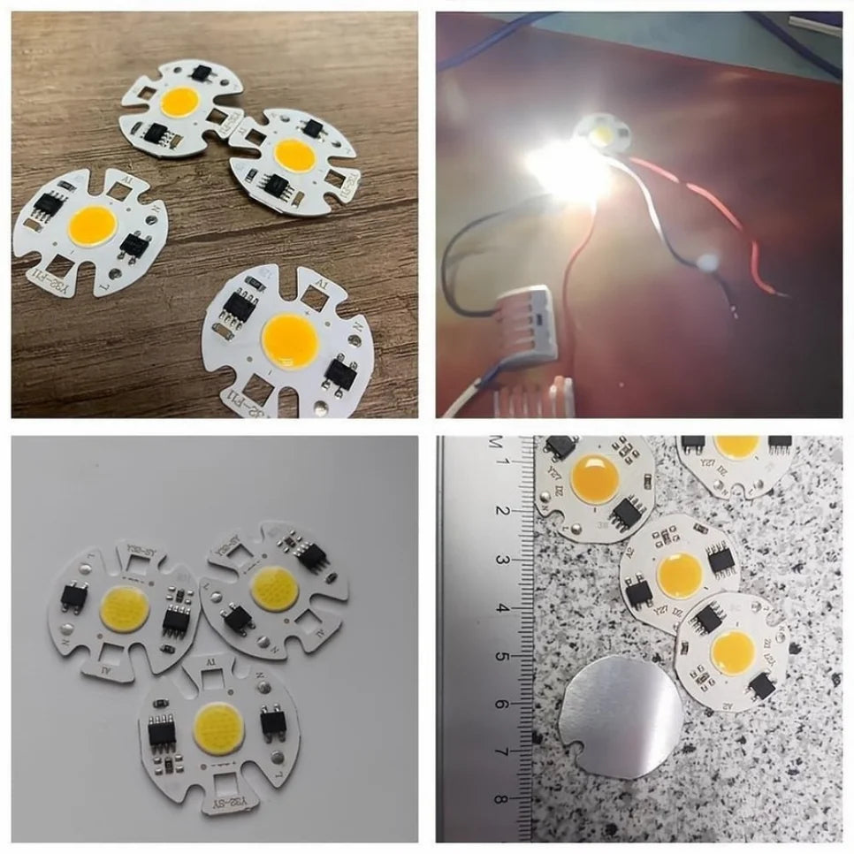 plaque led blanc moderne 31mm 31mm circulaire composants électroniques 7w 12w