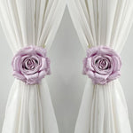 rideaux blancs velours roses classiques bleus rouges violets roses tissu