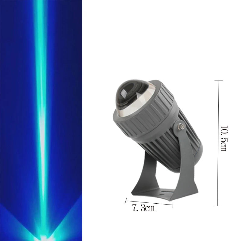 projecteur led extérieur 10w noir gris ip65 moderne tringle fixation lumière blanche froide verte