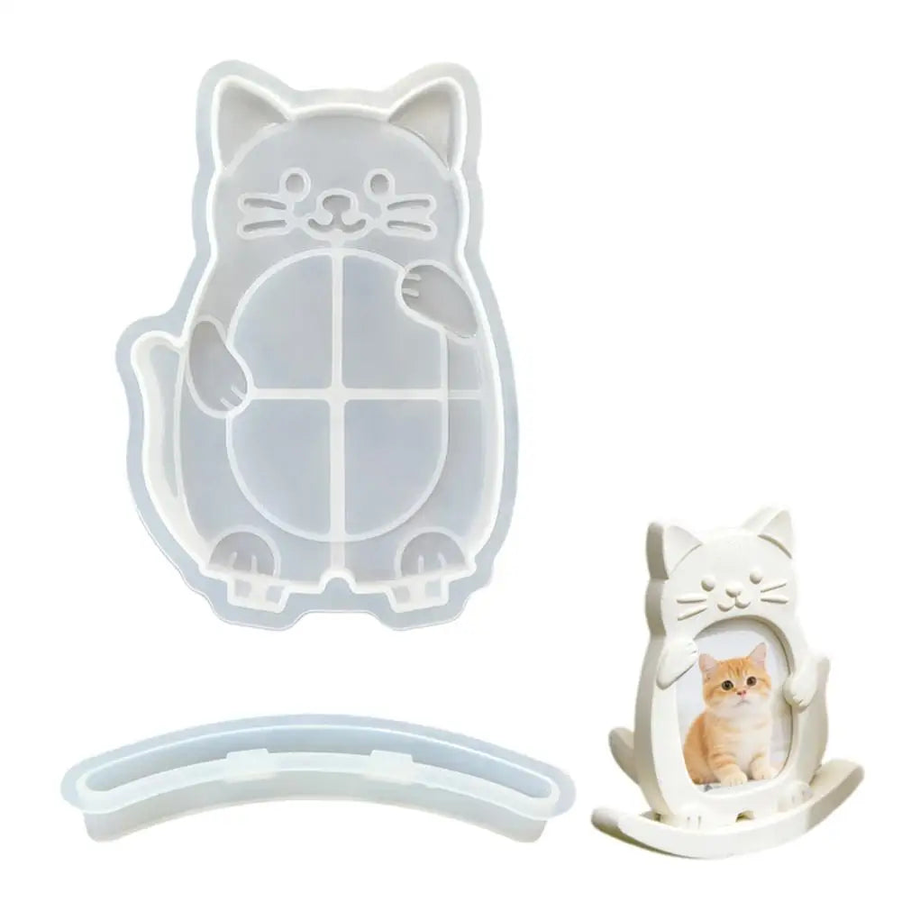 cadre photo silicone animaux chien chat dinosaure blanc decoratif diy epoxy emboitable