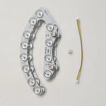 bande led flexible blanc moderne connecteurs souder 12w 9w 24.5cm 10cm