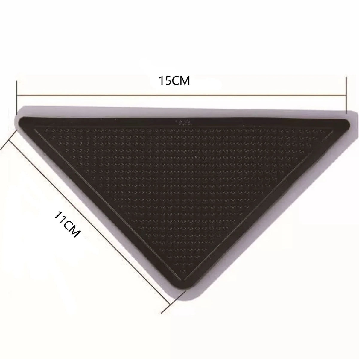 anti dérapage tapis adhésif triangles perforations moderne noir beige 12 pièces