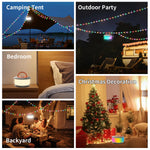 guirlande lumineuse led multicolore lampe portable camping modes éclairage rechargeableextérieur