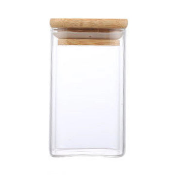 pots conservation verre bouchon bois transparents hermétiques snacks grains moderne minimaliste respectueux environnement