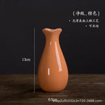 vases céramique moderne rayures horizontales orange blanc rose jaune vert clair